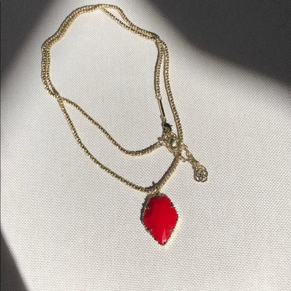🔥❤️NWOT Kendra Scott long gold/red necklace